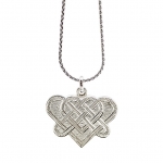STERLING CELTIC HEART #2 PENDANT WITH CHAIN 